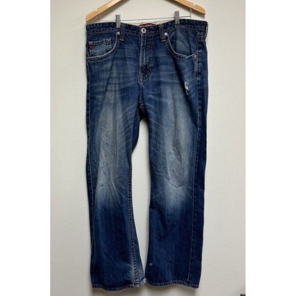 BIG STAR Other - Big Star Jeans Mens 36 Regular Blue Pioneer Boot Cut Light Wash Distressed 36x31